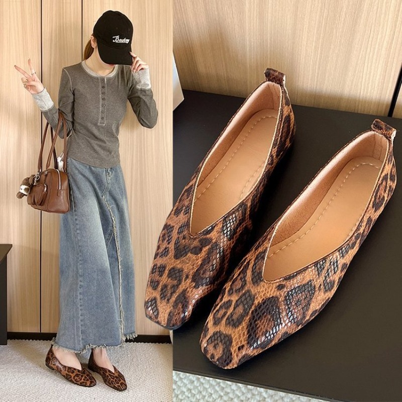Leatherwork Free Patterns - Sepatu Tunggal Wanita Pola Ular Baru