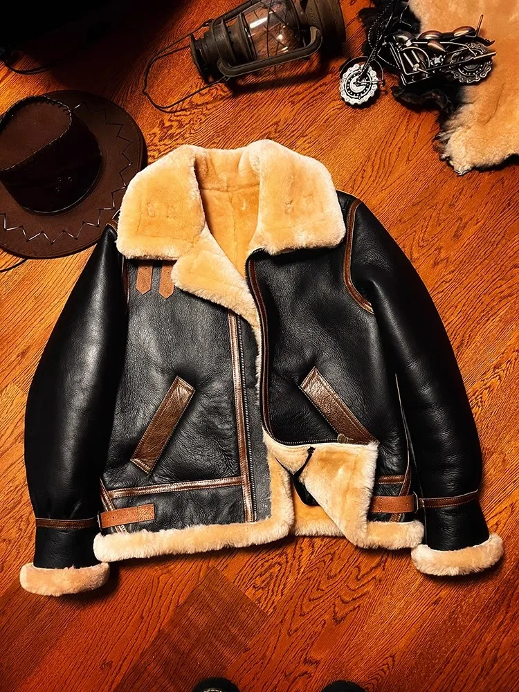 Leather Work Jacket - LNY! Kualitas terbaik. Jaket bulu klasik