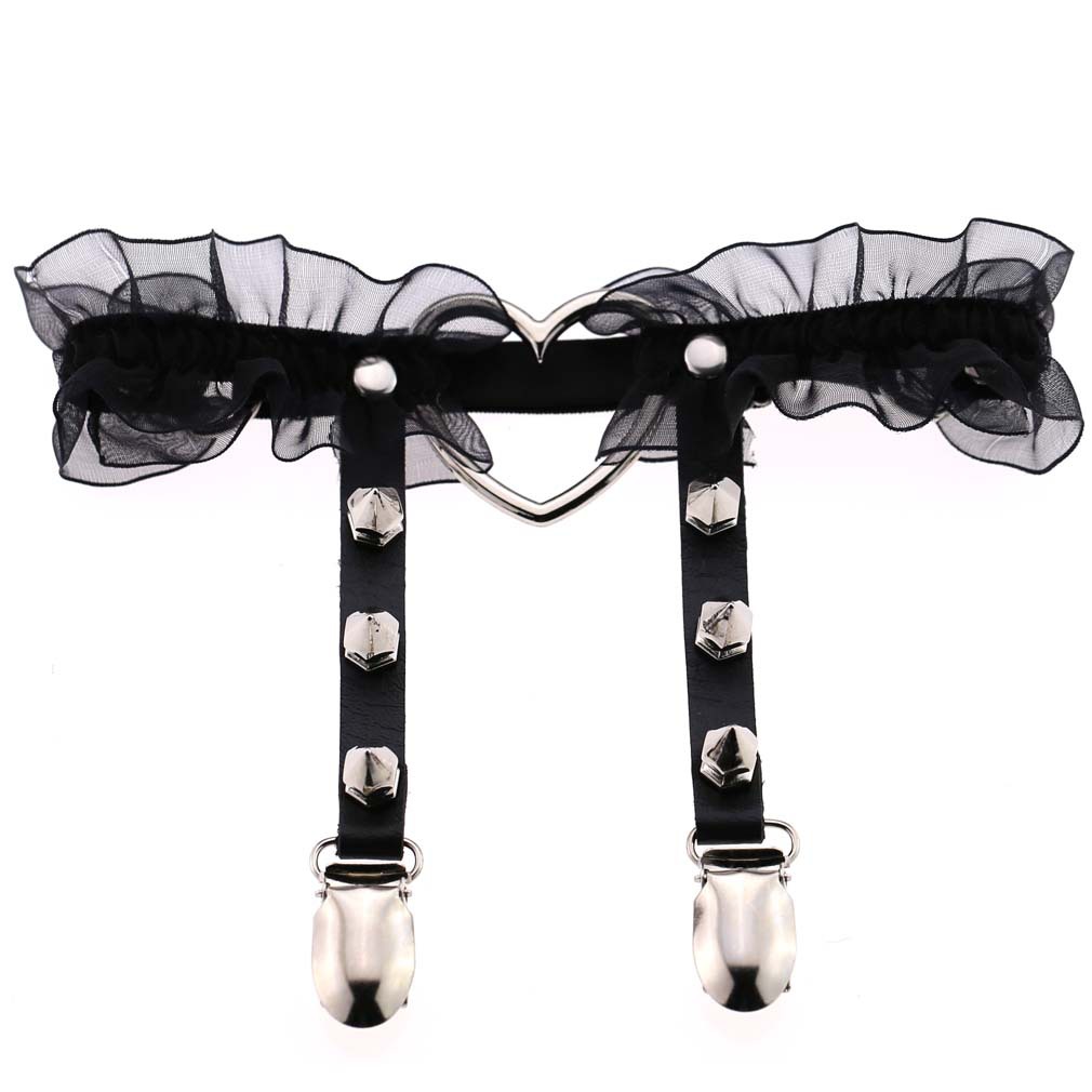 Leather Work Harness - Sabuk Garter Cinta Kulit Gotik Wanita