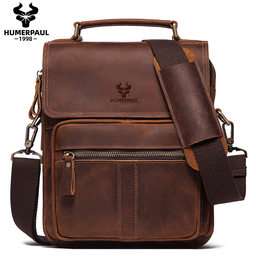 Leatherwork Fasteners - HUMERPAUL tas bahu pria kulit asli,