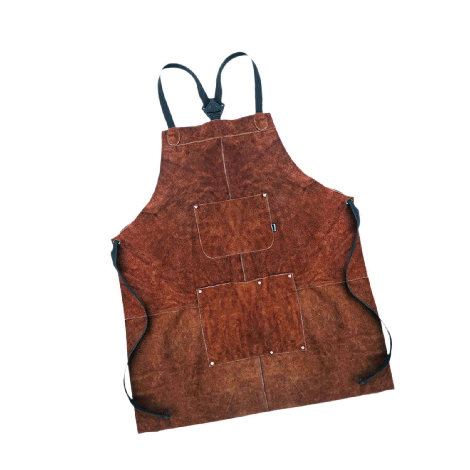 Leather Work Japan - Celemek bengkel garasi tahan aus, celemek