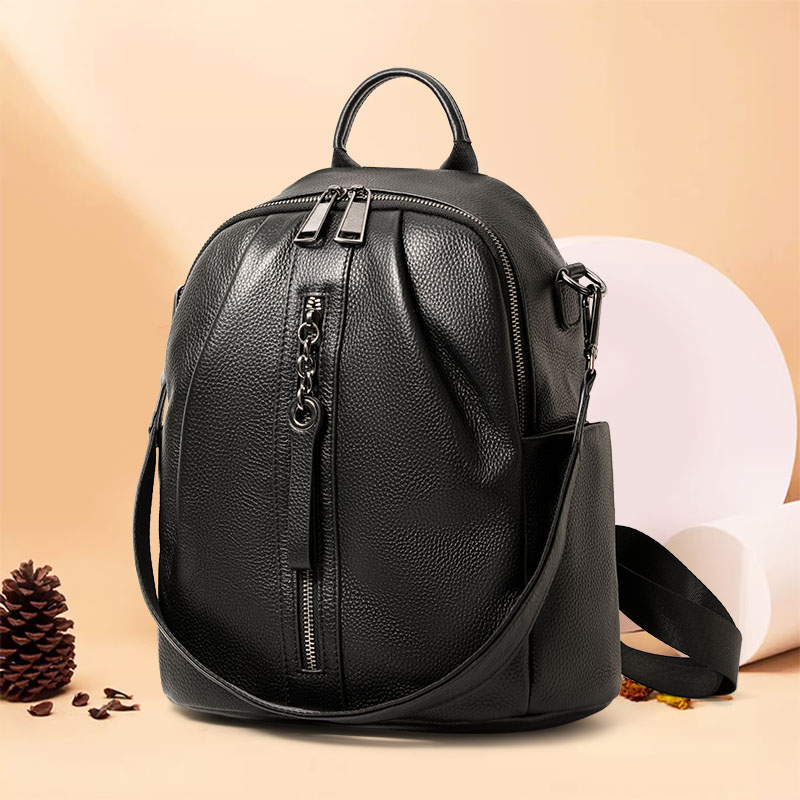 Leather Work Rucksack - Ransel Anti Maling Kulit Sapi Asli