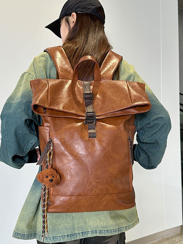 Ransel Vintage Eropa-Amerika d - Leather Work Rucksack ulasan dan harga