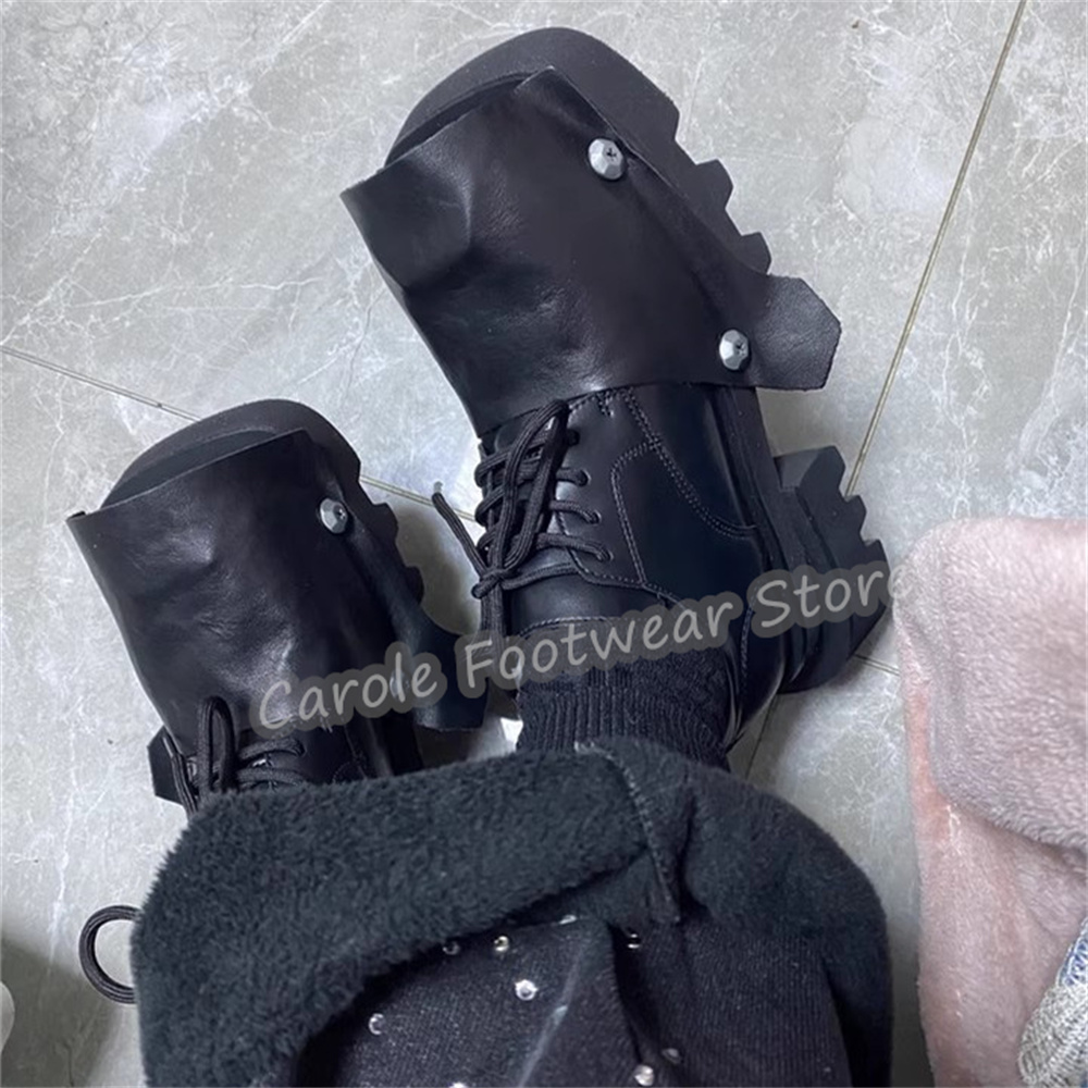 Sepatu Derby Pria Model Fashio - Leatherwork Rivets ulasan dan harga