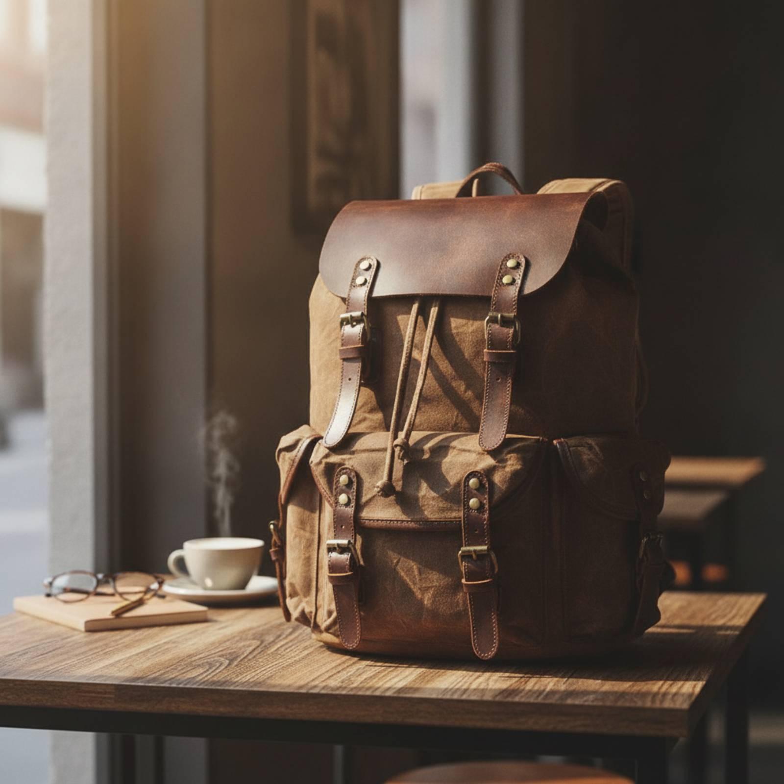 Tas Ransel Kanvas Tahan Lama d - Leather Work Rucksack ulasan dan harga