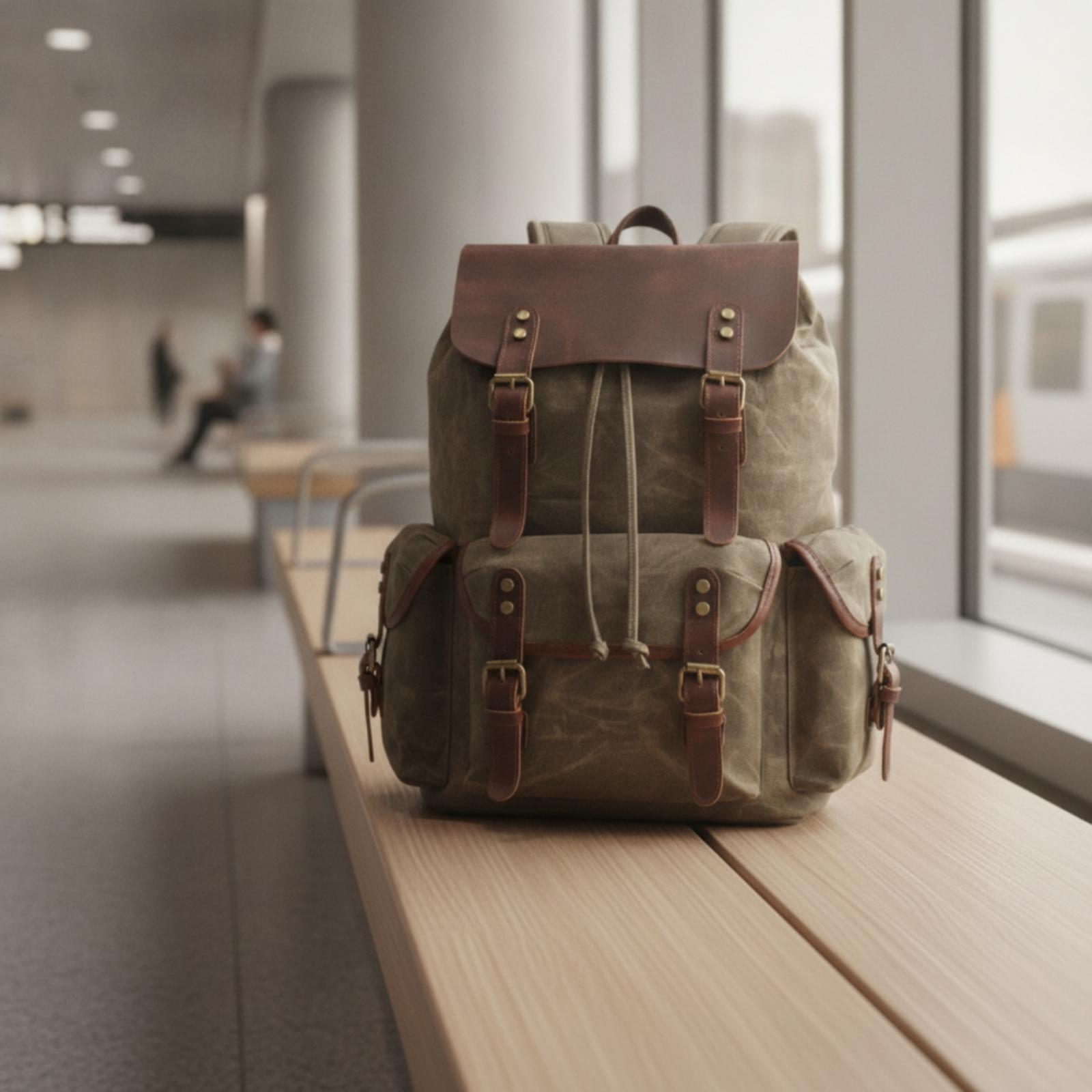 Tas Ransel Kanvas Tahan Lama d - Leather Work Rucksack ulasan dan harga