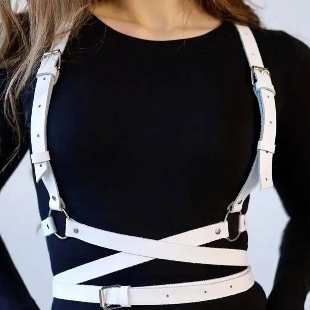 Sabuk Punk Tren Uniseks Sabuk  - Leather Work Harness ulasan dan harga