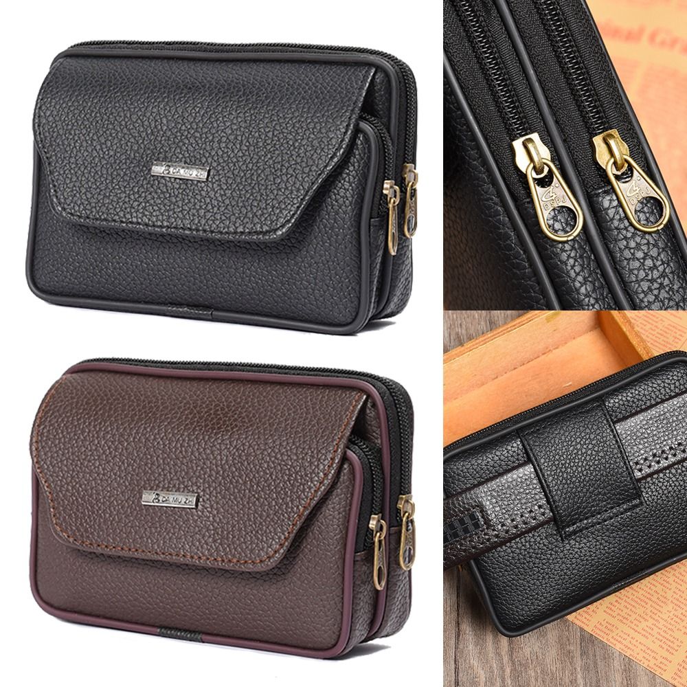 Tas Pinggang Pria Kulit PU Kas - Leatherwork Fasteners ulasan dan harga