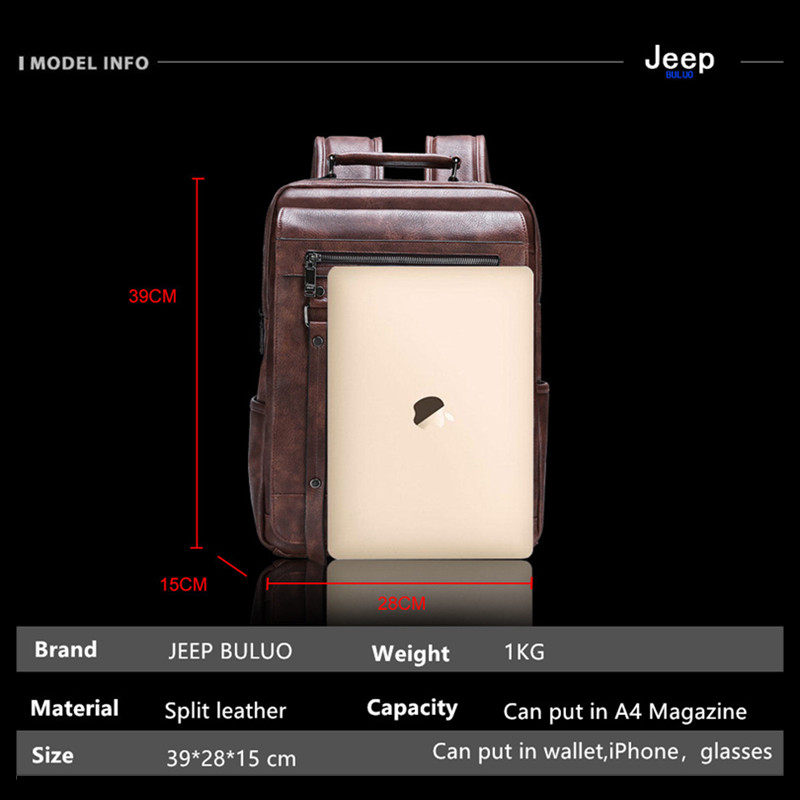 Tas Ransel Kulit Pria Jeep Bul - Leather Work Rucksack ulasan dan harga