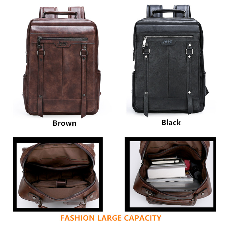 Tas Ransel Kulit Pria Jeep Bul - Leather Work Rucksack ulasan dan harga