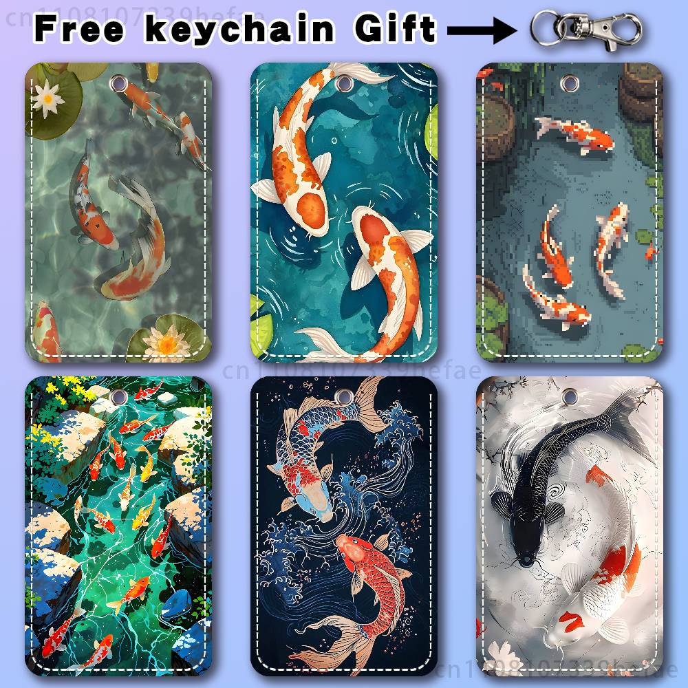 Tempat Kartu Lukisan Ikan Koi  - Leatherwork Art ulasan dan harga
