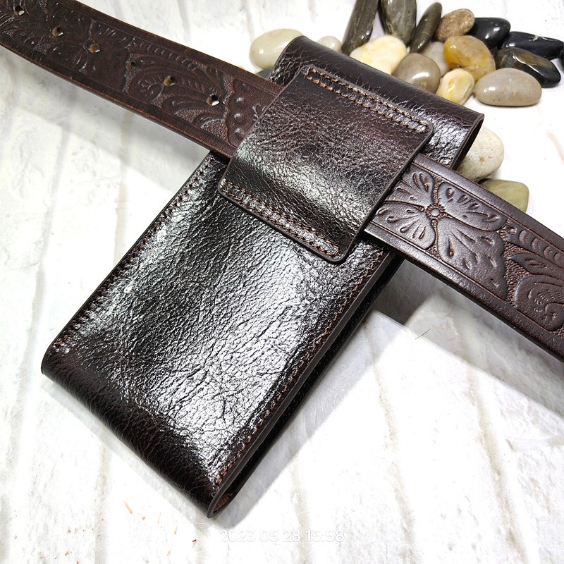 Tas Pinggang ponsel kulit asli - Leatherwork Fasteners ulasan dan harga