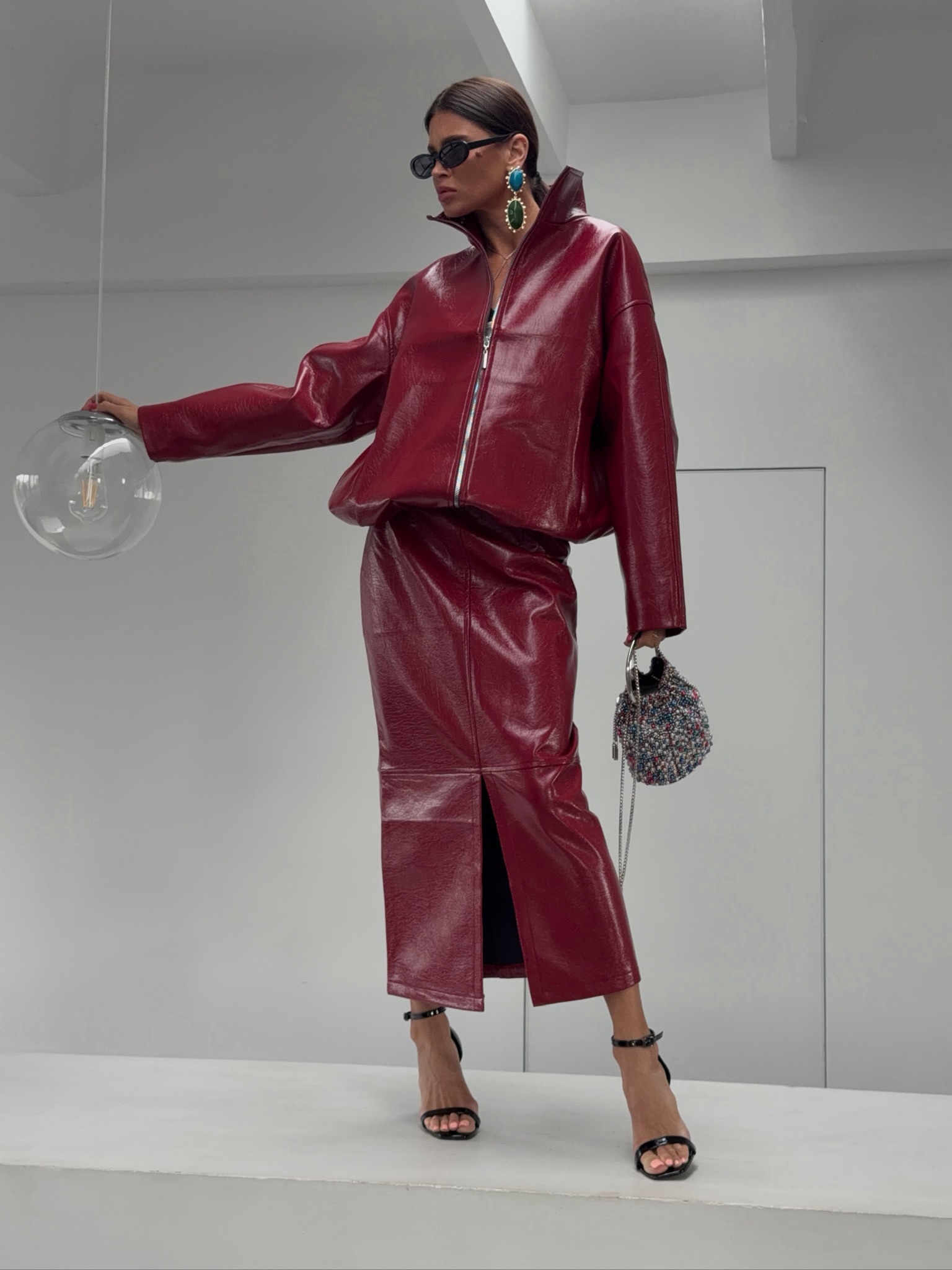 Setelan Wanita 2-Potong dari K - Leather Work Jacket ulasan dan harga