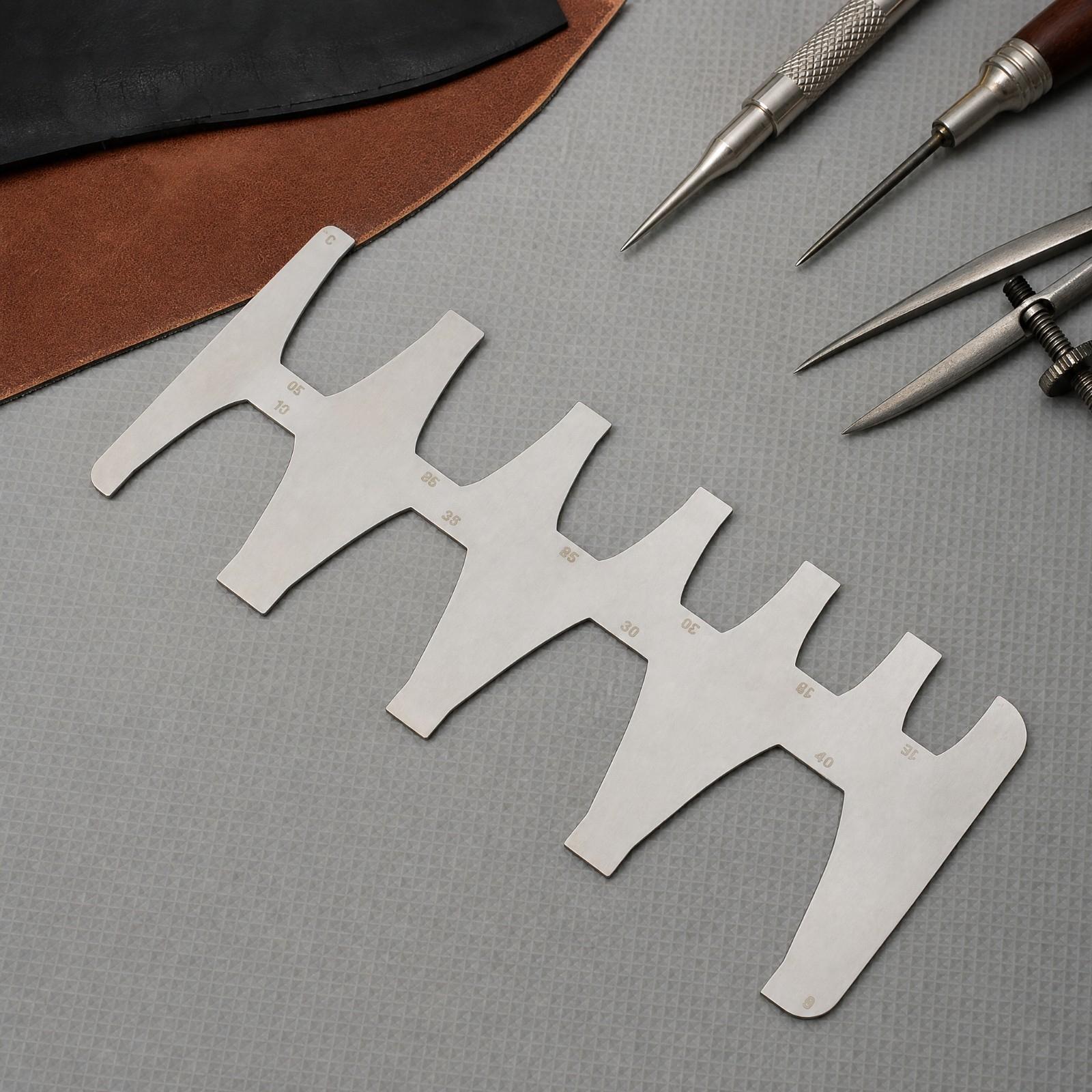Penggaris Templat Ujung Sabuk, - Leatherwork Free Patterns ulasan dan harga