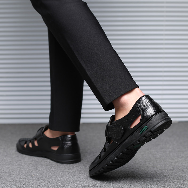 Sandal Kulit Pria Sandal Musim - Leather Work Outfit ulasan dan harga