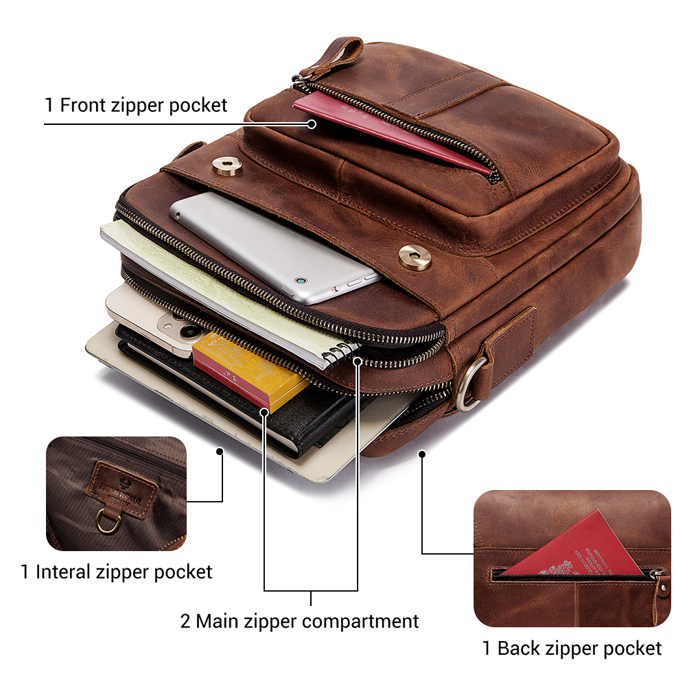 HUMERPAUL tas bahu pria kulit  - Leatherwork Fasteners ulasan dan harga