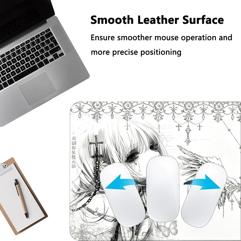 Alas Mouse Kulit Hitam Putih E - Leatherwork Table ulasan dan harga