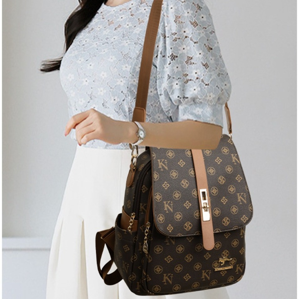 Ransel Cetak Vintage Berkualit - Leather Work Rucksack ulasan dan harga